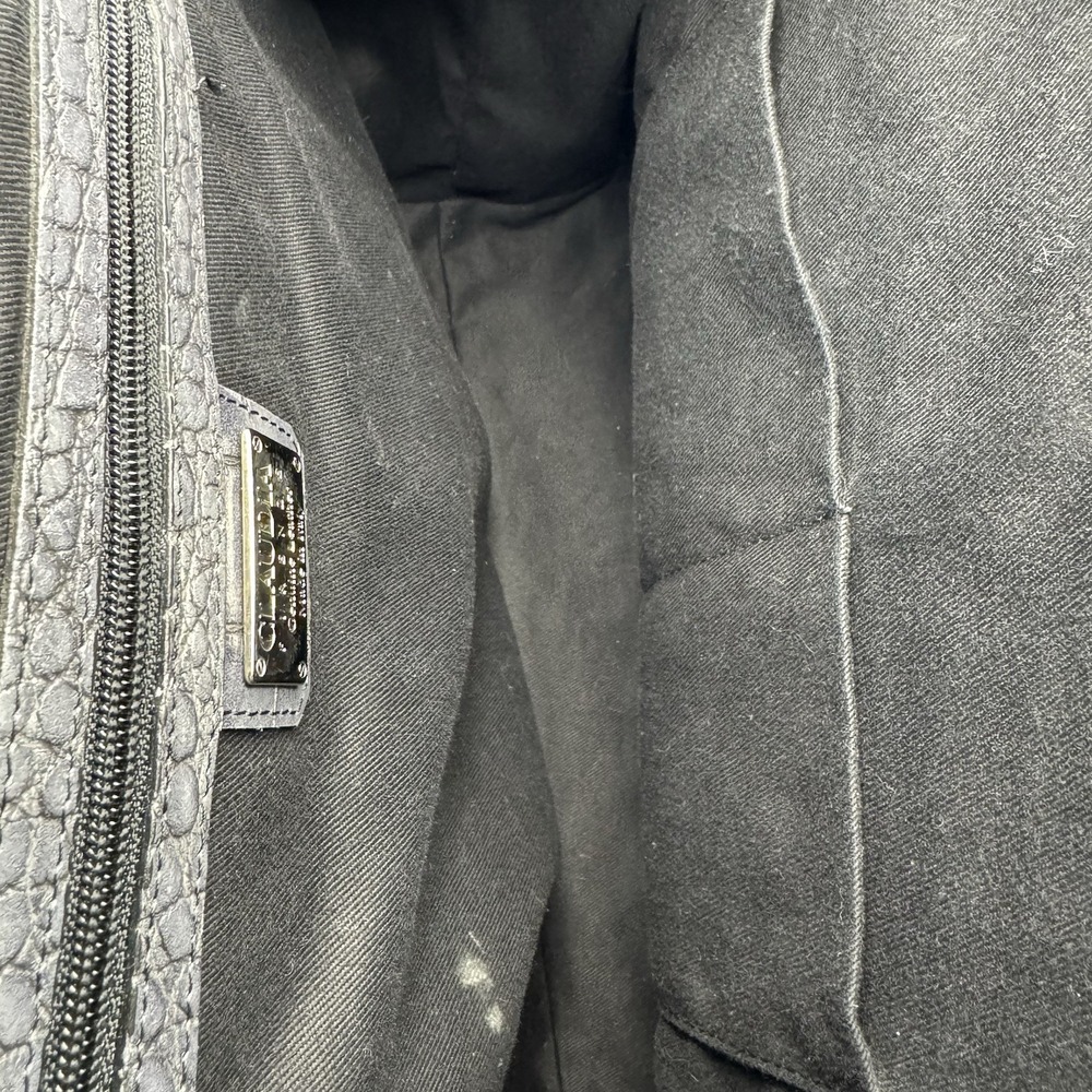 Claudia Firenze gray crocodile embossed genuine leather handbag. Made In Italy. - Picture 10 of 16